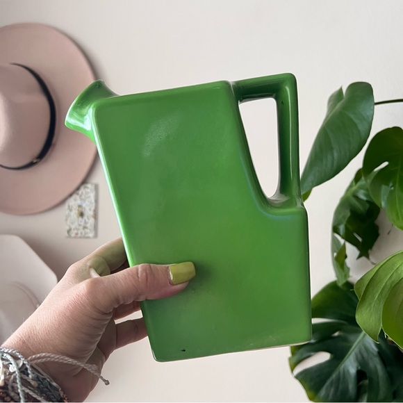 Oxford Other - OXFORD USA Pottery Pitcher Jug green Mid Century Modern Watering Can Made in USA